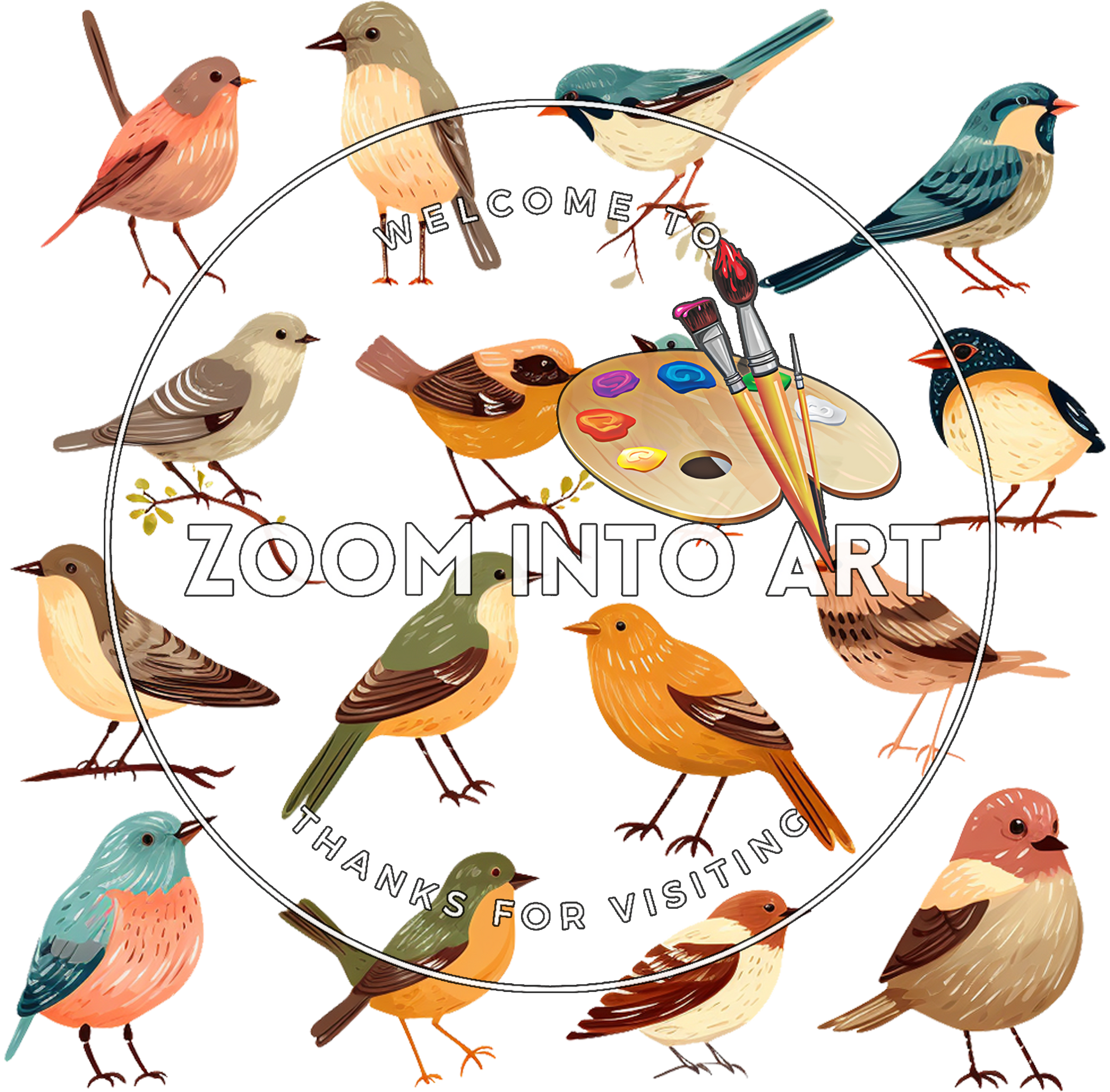 51 Vintage Birds Illustration PNG Set | Nature-Inspired Art for Printables