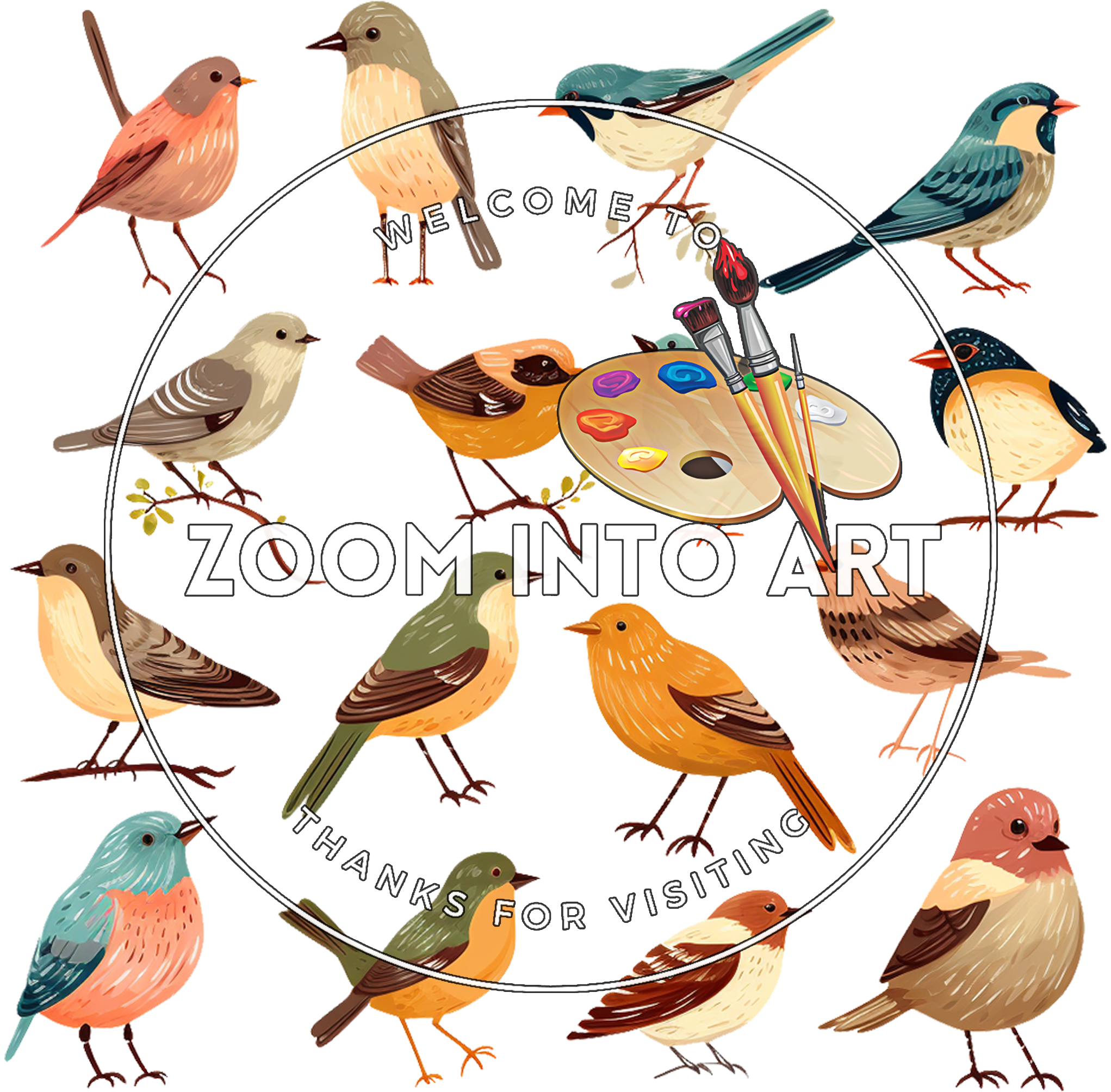 51 Vintage Birds Illustration PNG Set | Nature-Inspired Art for Printables