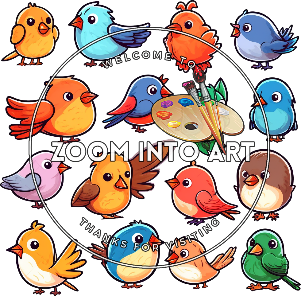 35 Bird PNGs – High-Resolution Bird Illustrations for Printing
