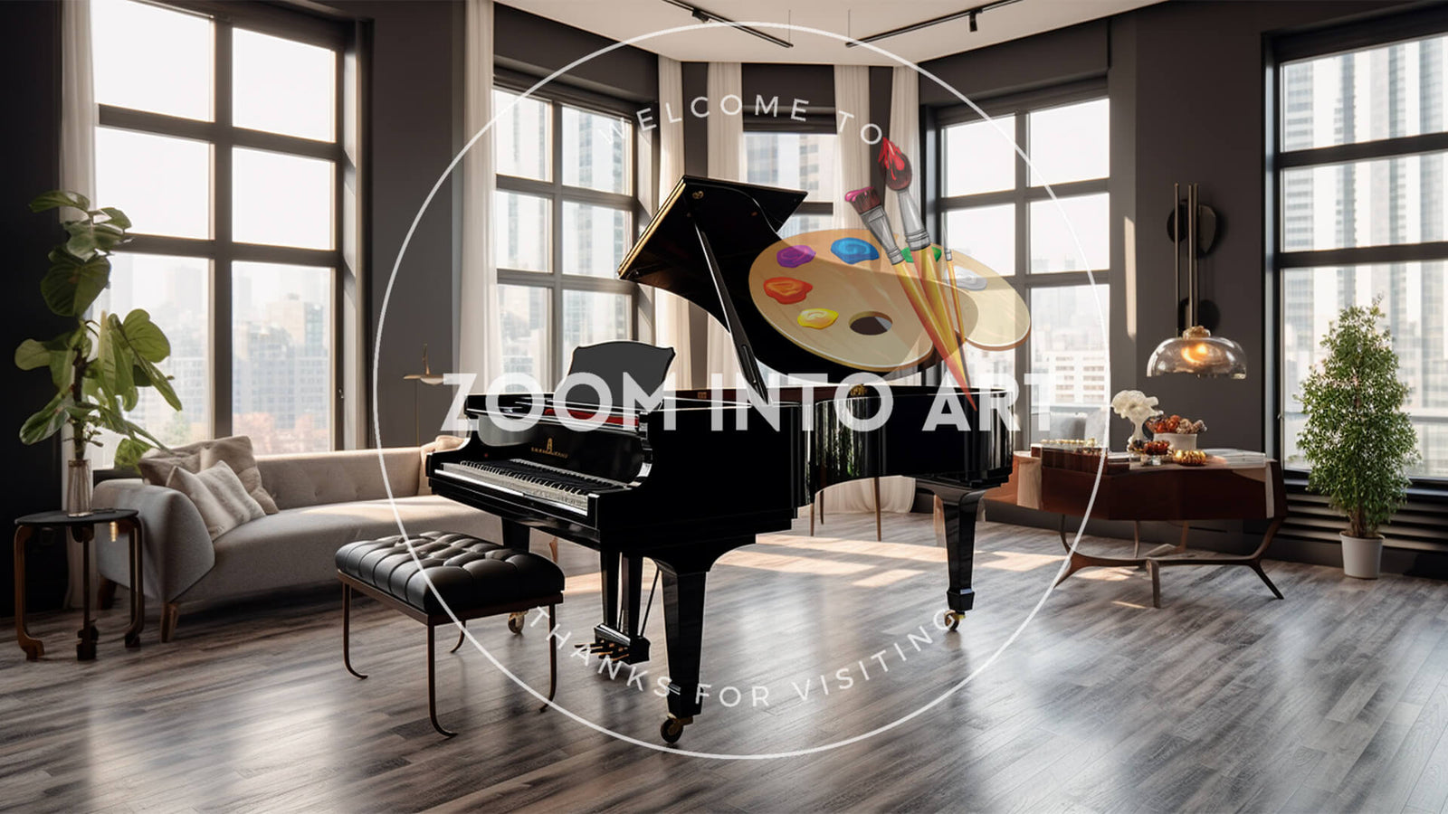 Spacious Room with Piano Center Piece
