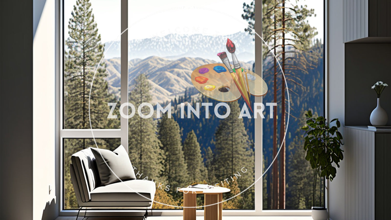 Reading Room with View of Mountains