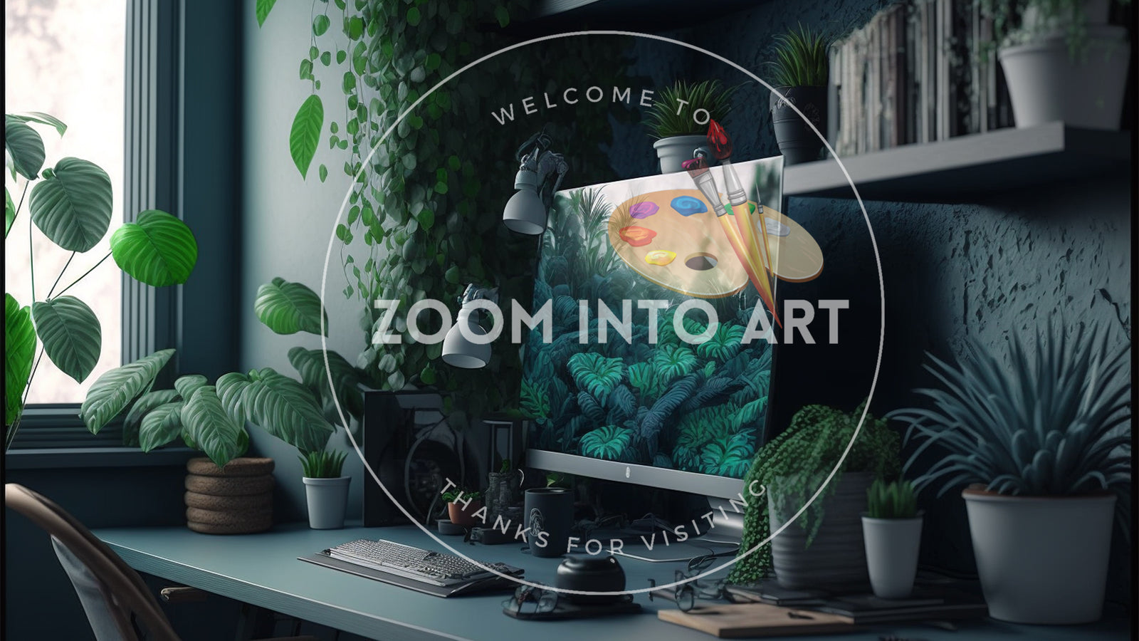 Stylish Workspace full of Nature