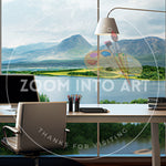 Modern Office with Desks and a Window Looking Out