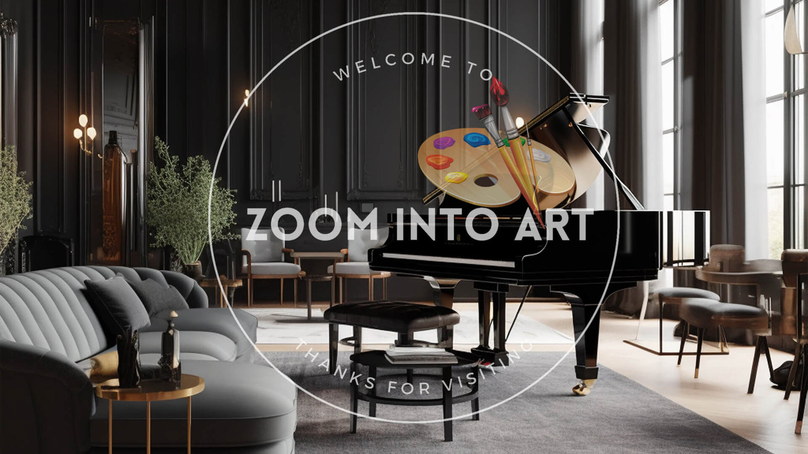 Classic Decor in Black and Wood with a Piano