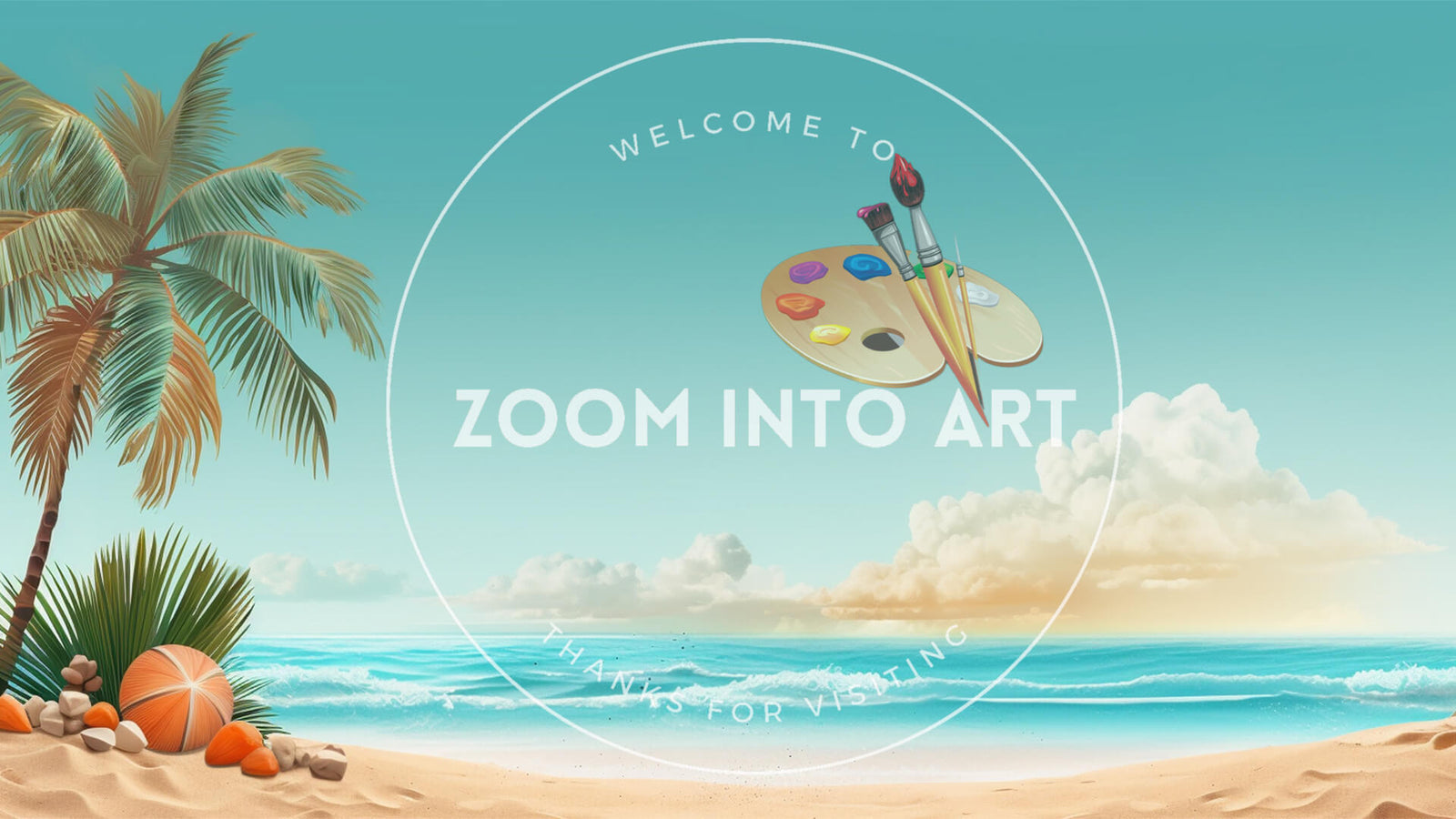 Air Cool Beach Themed Background