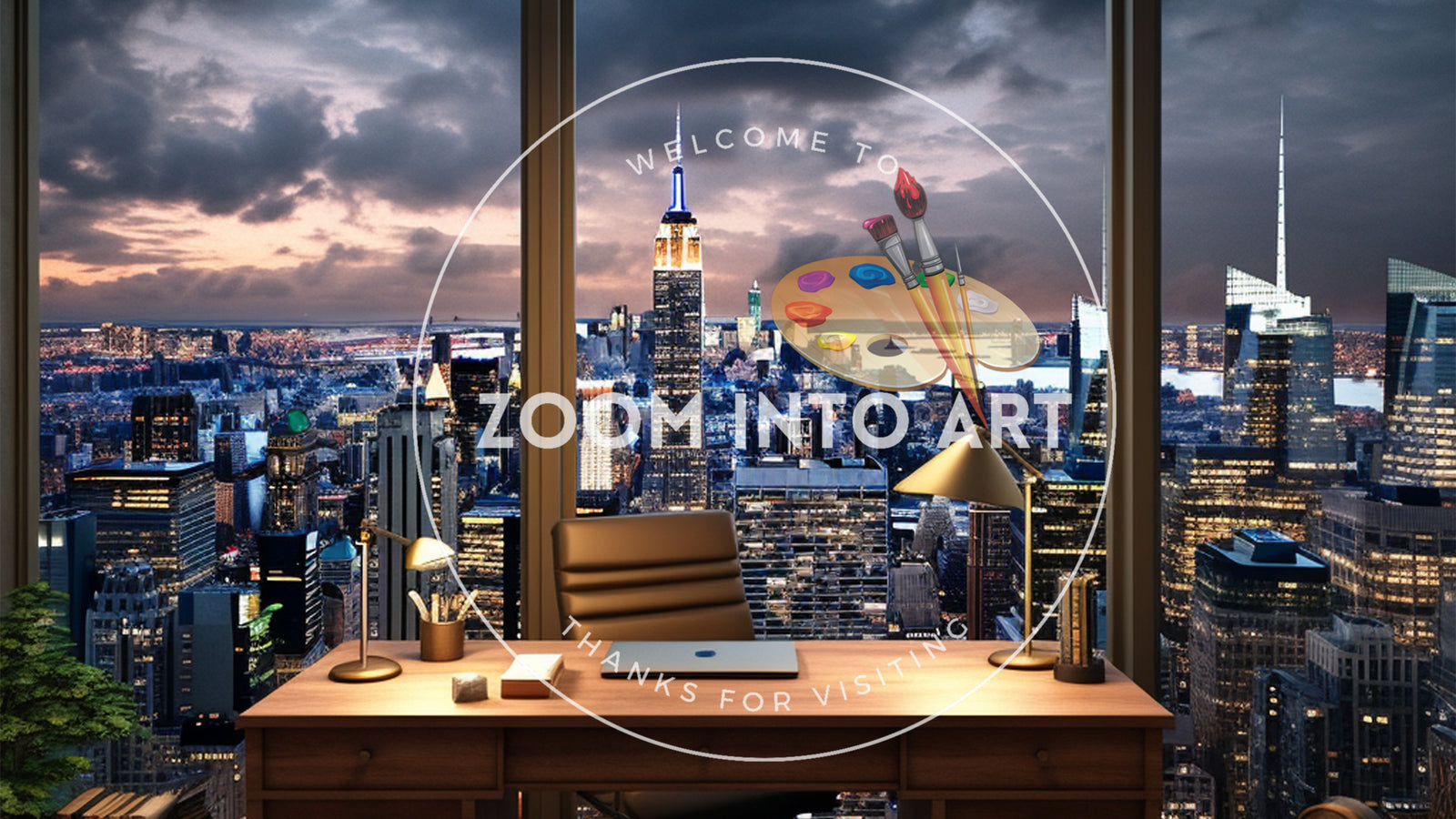 CEO Office Borderless Window Overlooking New York City