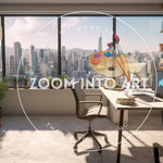 Photorealism-Home Work Office Light Blue Sky