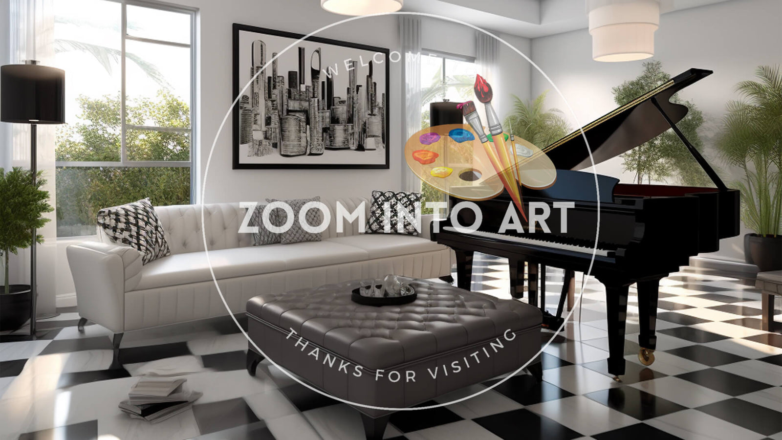 Unique Mix of Traditional and Modern  Style Living Room