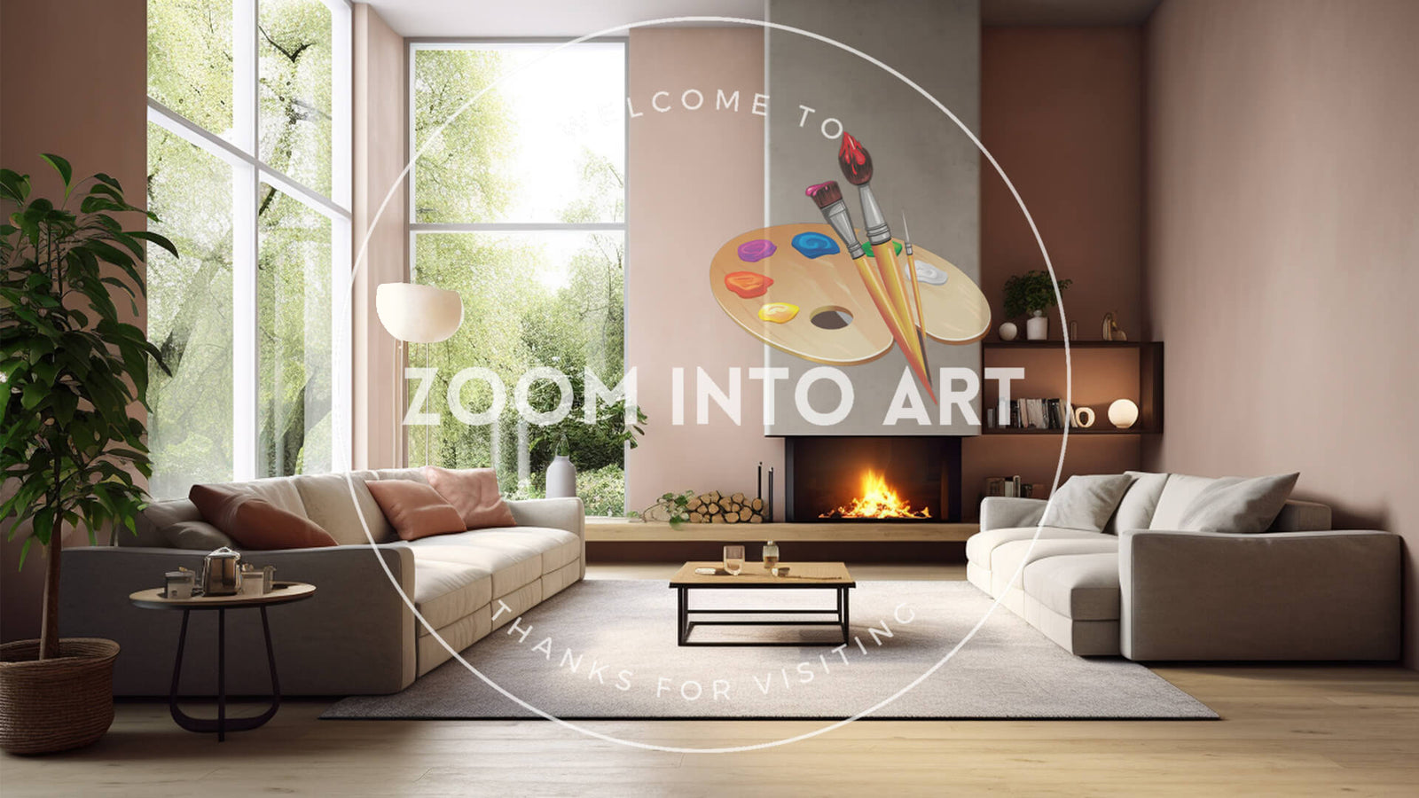 Peaceful Autumn Living Room