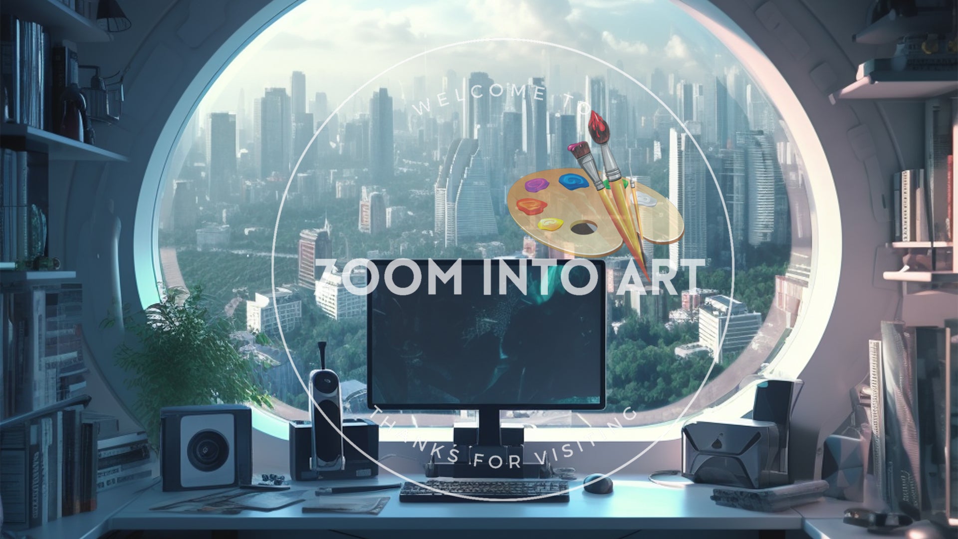 Futuristic Computer Station in the Home
