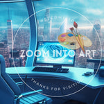 Futuristic Workstation and Office Window View