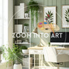 Spacious Home Office with Green Tones