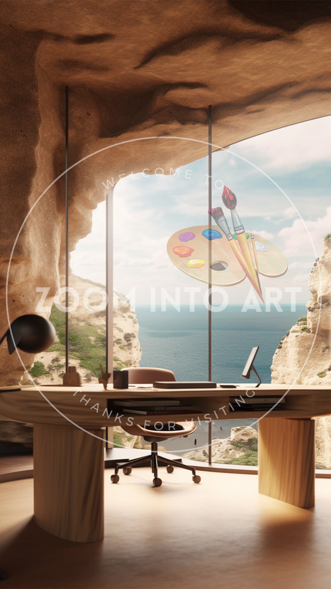 Office Carved in the Mountain