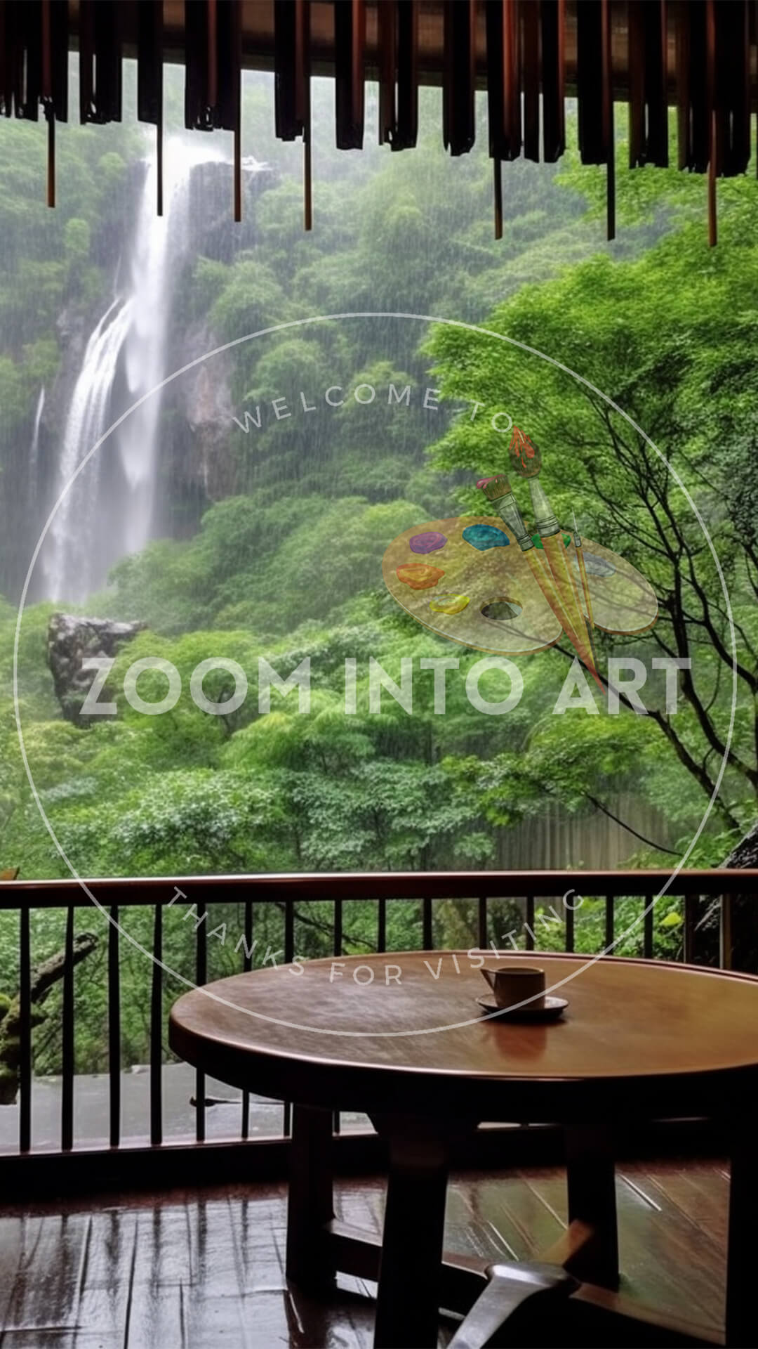 Waterfall View in a Secluded Lodge in Malaysia