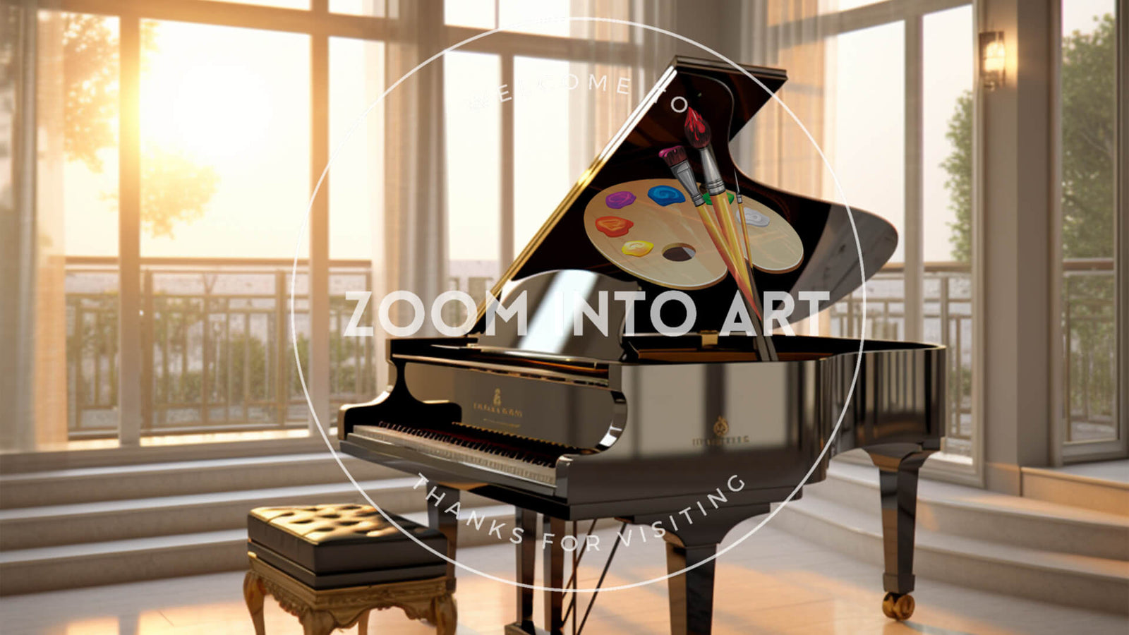 High End Grand Piano in Livingroom