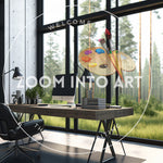 Architects Office Interior View from a Workstation