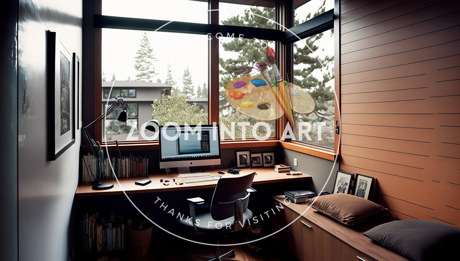 Home Office on the Second Floor of a House
