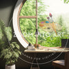 Contemporary Home Office with a Large Window