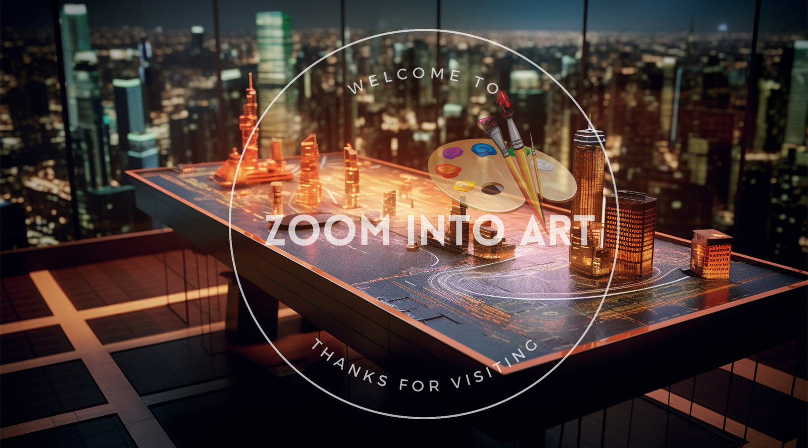 Showroom with 3D-Printed Image on Table