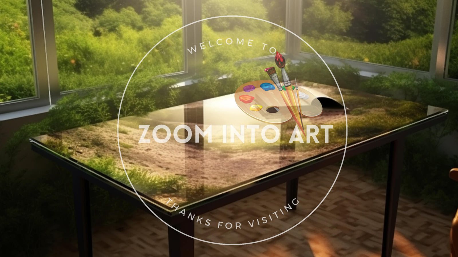 Office Table and Nature Combined
