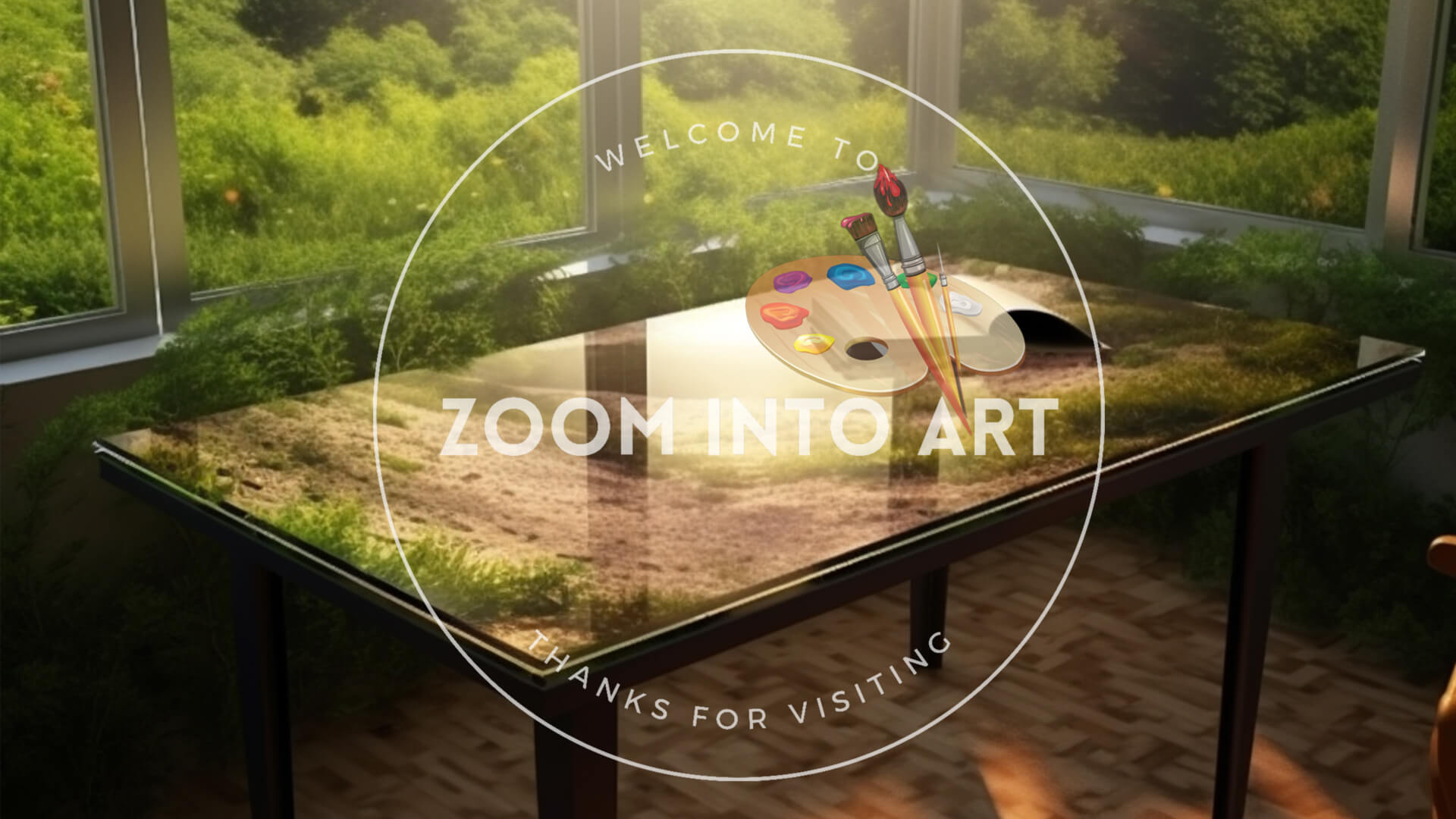 Office Table and Nature Combined