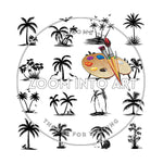 16 Black and White Palm Trees for Logo & Branding Projects