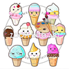 Colorful Ice Cream PNG Clipart Pack of 19