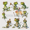 Froggy Friends Clipart Set – 19 High-Quality PNGs with Transparent Background