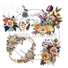 8 Boho Sapphire Dream Flower PNG Clipart – Aesthetic Floral Design Elements