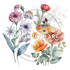 14 Minimalist Flower PNG Set – Modern Line Art Florals for Branding