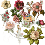 28 Elegant Floral PNGs – Digital Clipart for Cards, Invitations & Projects