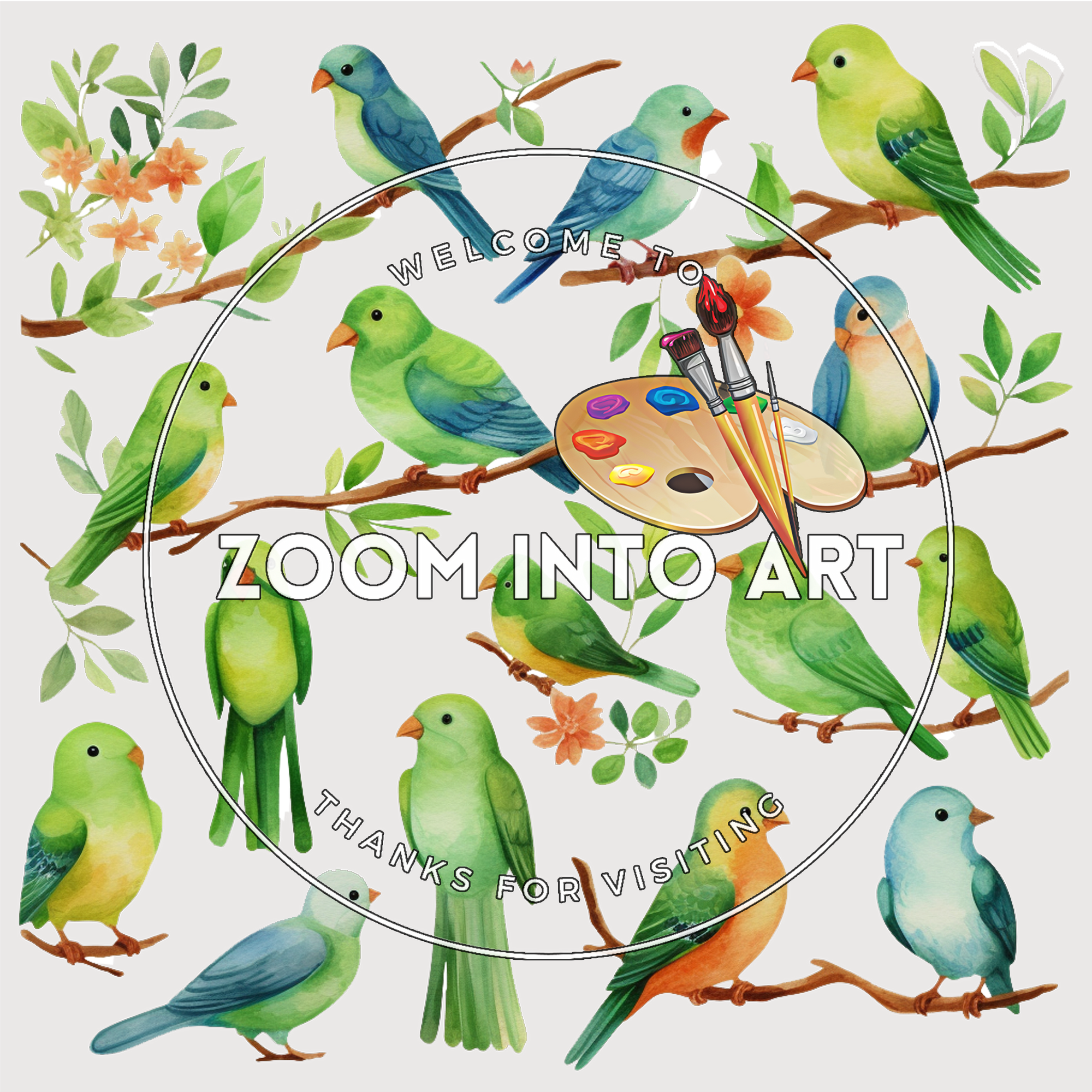 67 Tropical Birds Clip Art Pack - Transparent PNGs for DIY & Digital Projects