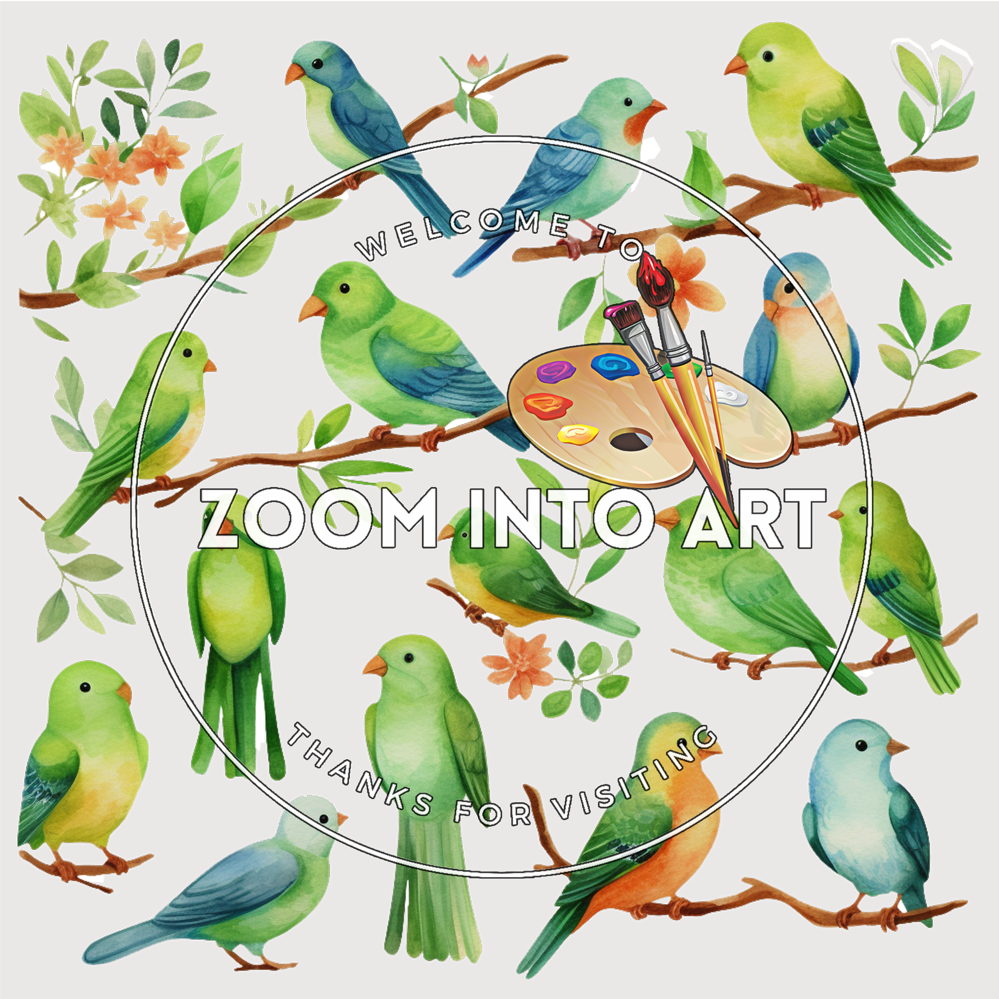 67 Tropical Birds Clip Art Pack - Transparent PNGs for DIY & Digital Projects