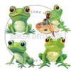 Frog Clipart Set – 12 High-Quality PNGs with Transparent Background