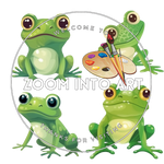 Frog Clipart Set – 12 High-Quality PNGs with Transparent Background