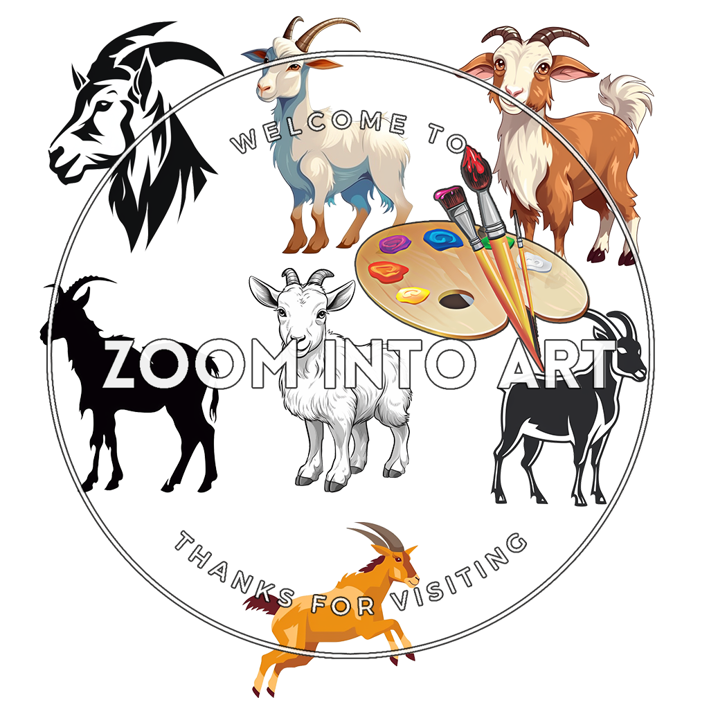 18 Farm Goats PNG Clipart – Transparent Background Animal Graphics