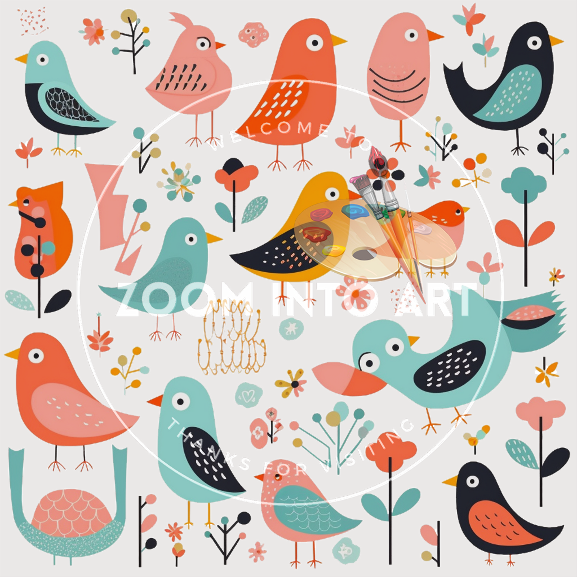 67 Tropical Birds Clip Art Pack - Transparent PNGs for DIY & Digital Projects