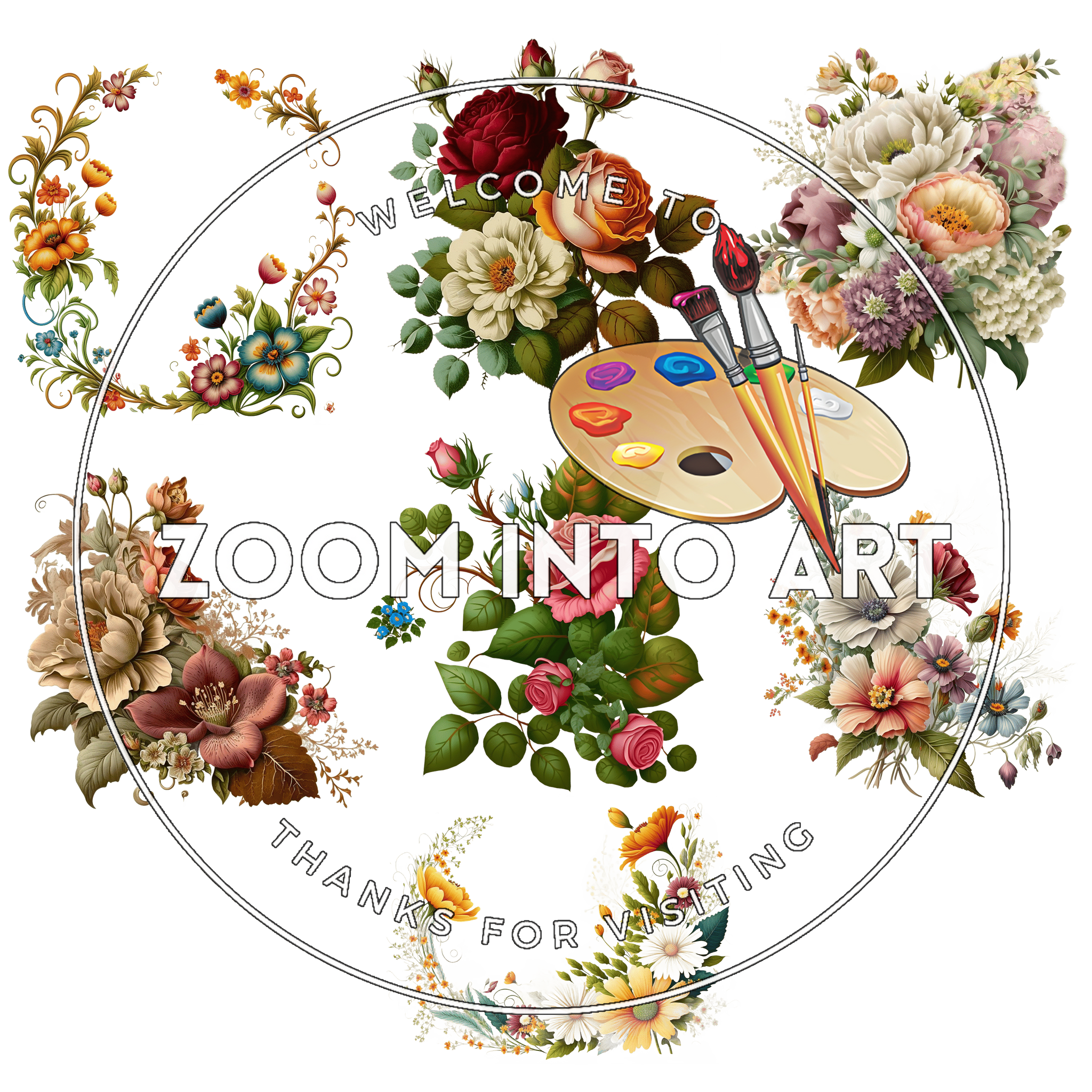20 Romantic Watercolor Flowers – PNG Clip Art for Weddings & Stationery
